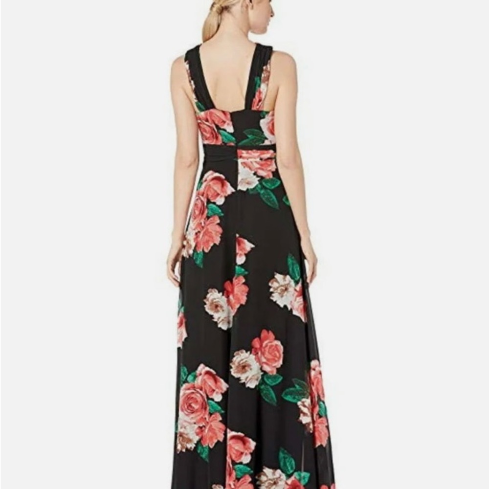 Laundry Shelli Segal Floral Cross Neck Maxi Dress size 10 - Picture 3 of 10
